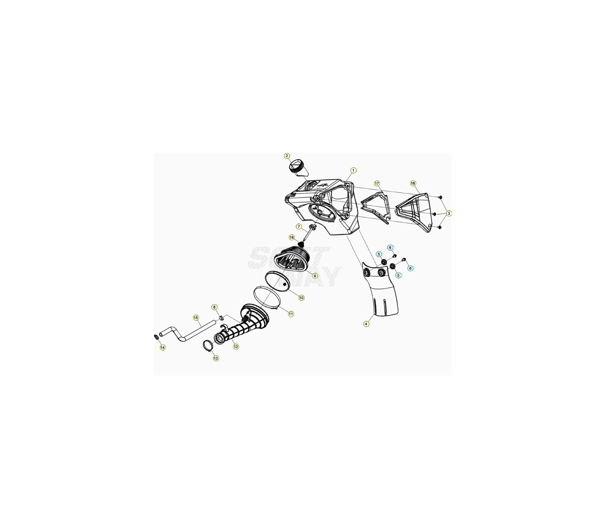 Beta RR125 LC 21 Luftfilterkasten Ersatzteile