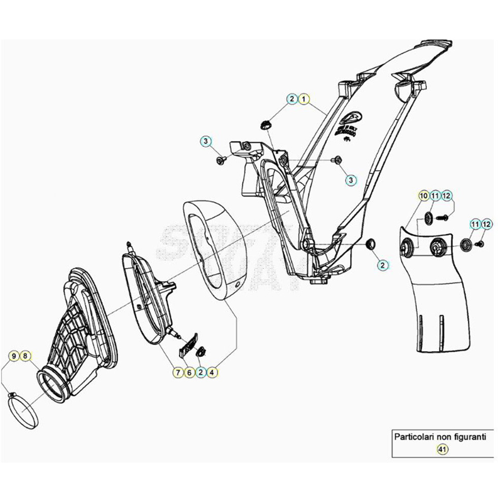 Beta RR250 21 Luftfilterkasten Ersatzteile Beta RR250 21 Luftfilterkasten Ersatzteile