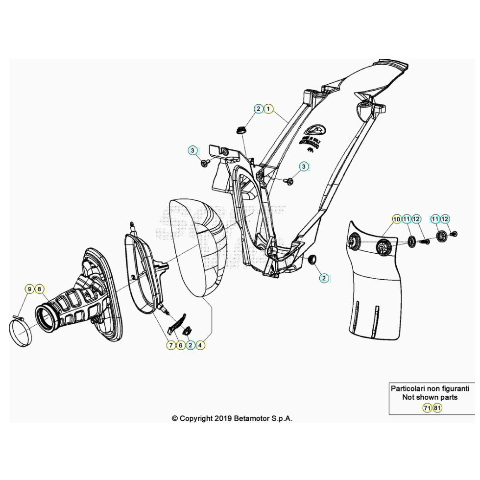 Beta RR350 24 Luftfilterkasten Ersatzteile Beta RR350 24 Luftfilterkasten Ersatzteile