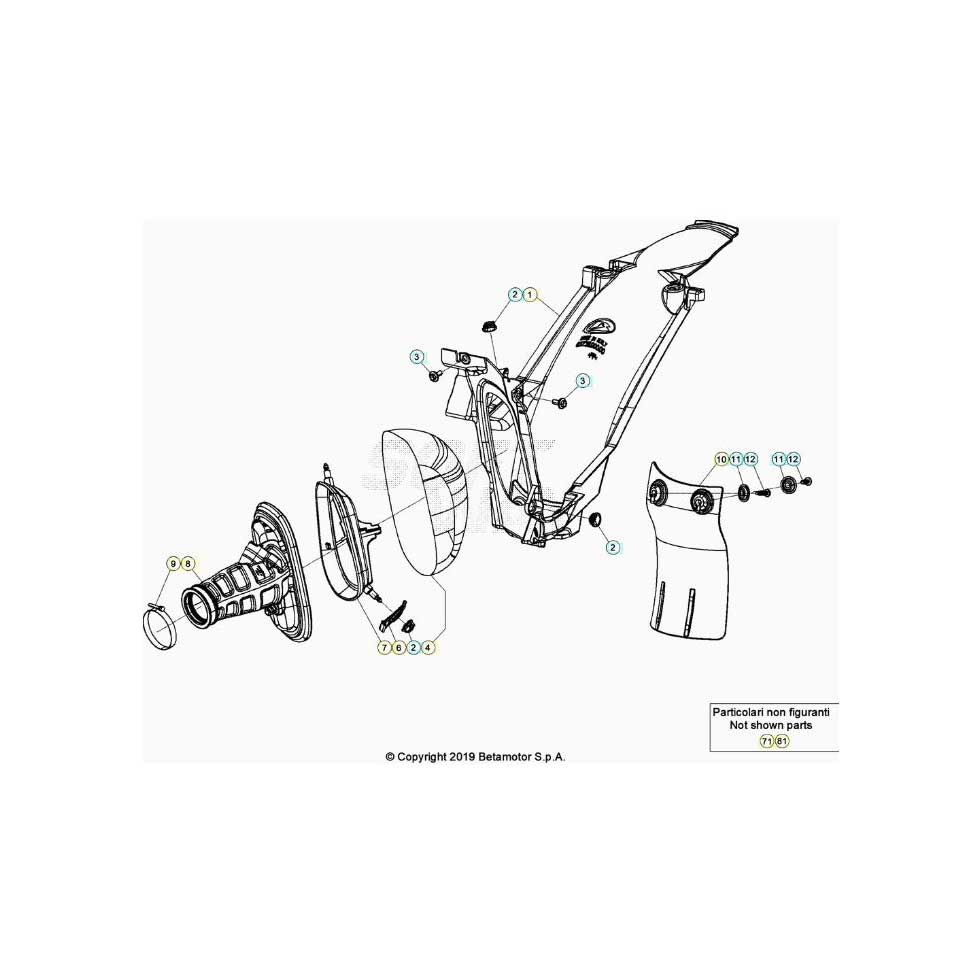 Beta RR350RC 24 4T Luftfilterkasten Ersatzteile Beta RR350RC 24 4T Luftfilterkasten Ersatzteile