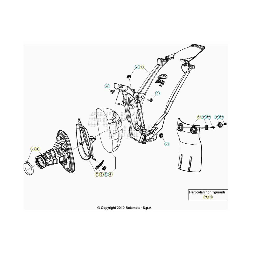 Beta RR390RC 20 4T Luftfilterkasten Ersatzteile