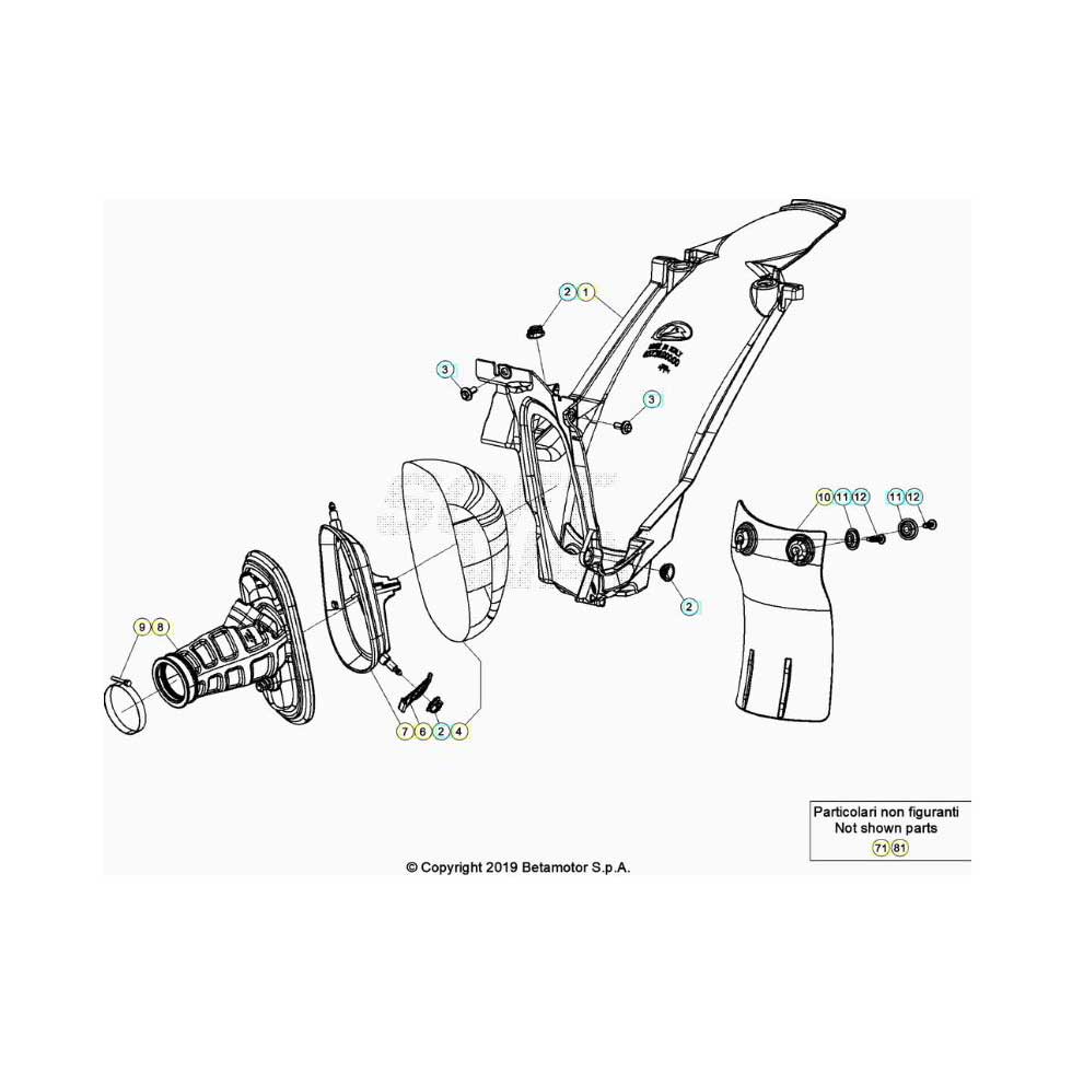 Beta RR430RC 21 4T Luftfilterkasten Ersatzteile