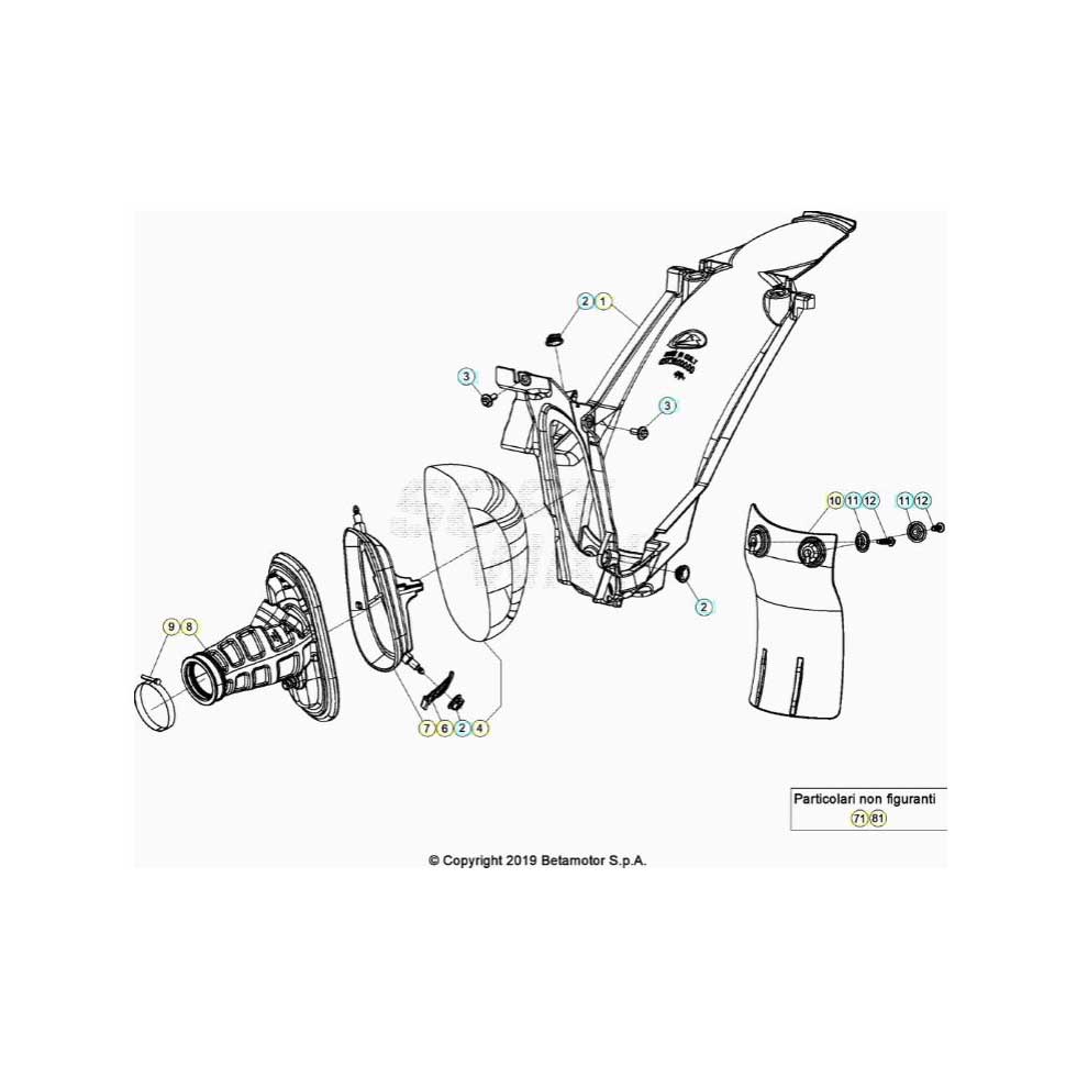 Beta RR430RC 20 4T Luftfilterkasten Ersatzteile Beta RR430RC 20 4T Luftfilterkasten Ersatzteile