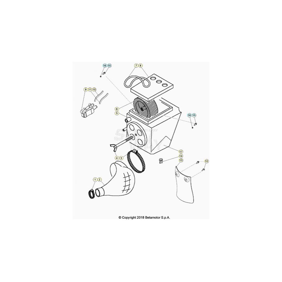 Beta RR50Sport 20 Luftfilterkasten Ersatzteile Beta RR50Sport 20 Luftfilterkasten Ersatzteile