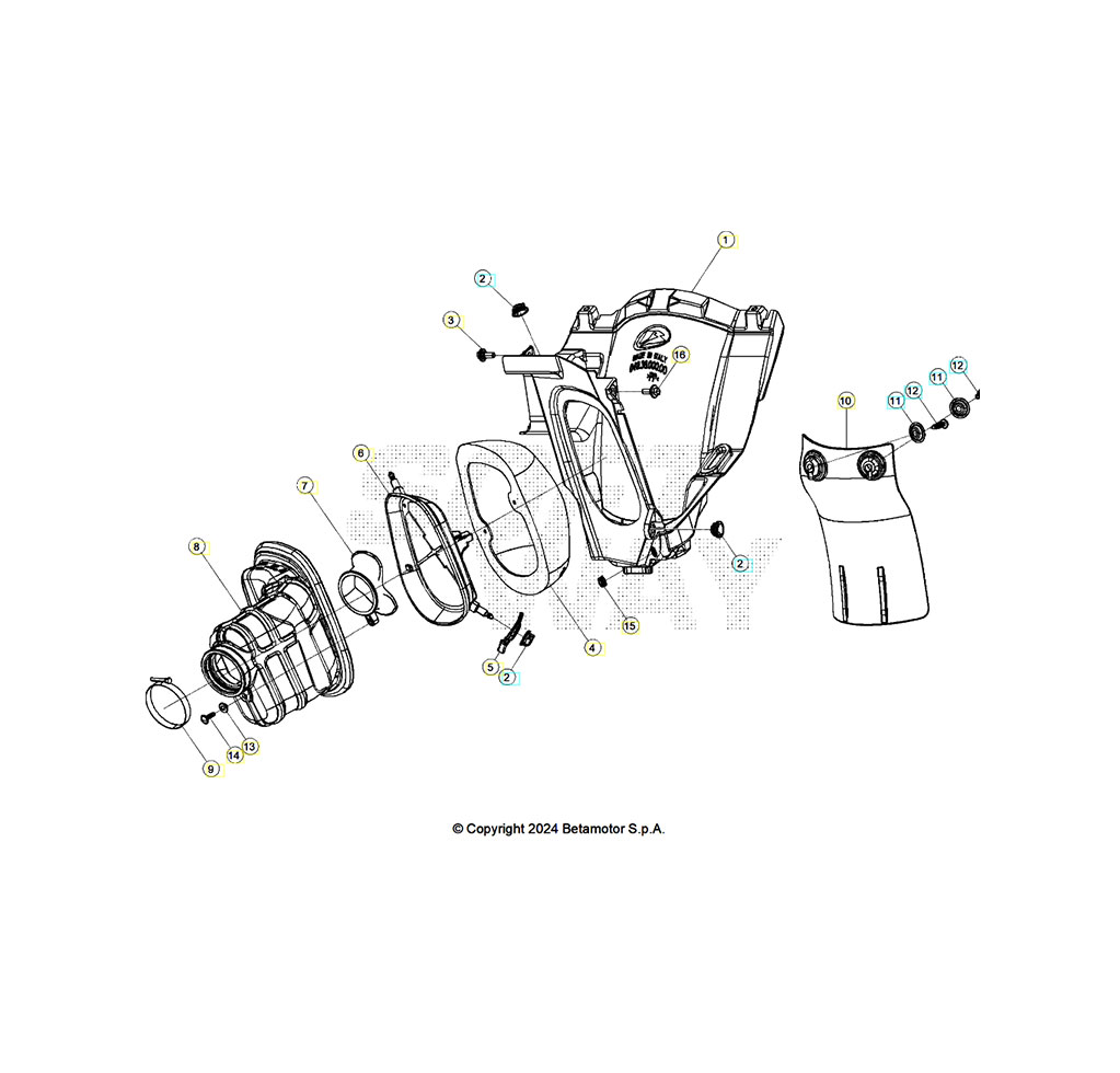 Beta RR300RC 23 Luftfilterkasten Ersatzteile Beta RR300RC 23 Luftfilterkasten Ersatzteile