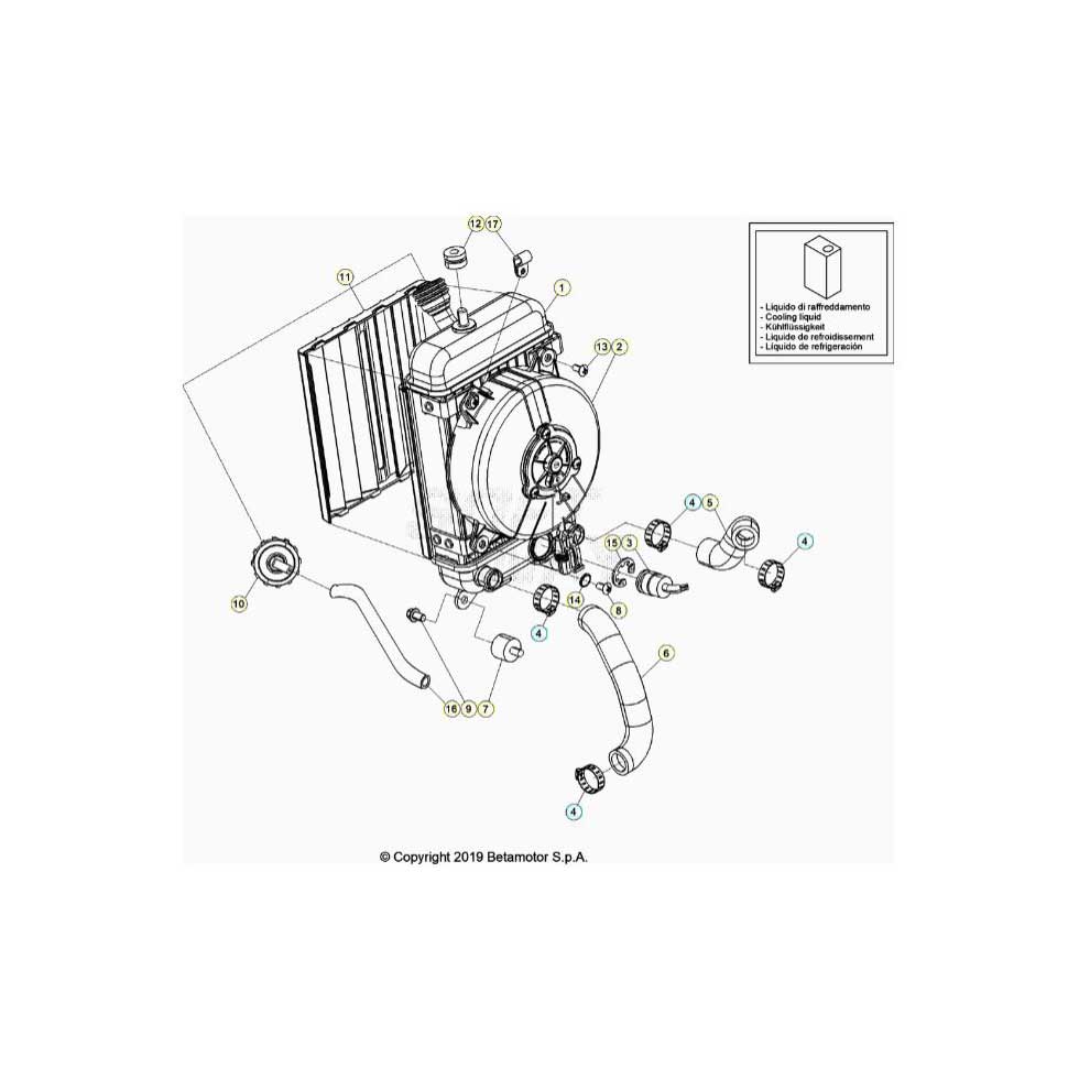 Beta  EVO250 Factory 22 Kühlsystem Ersatzteile