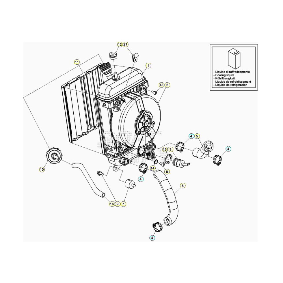 Beta EVO300 2T 23 Kühlsystem Ersatzteile