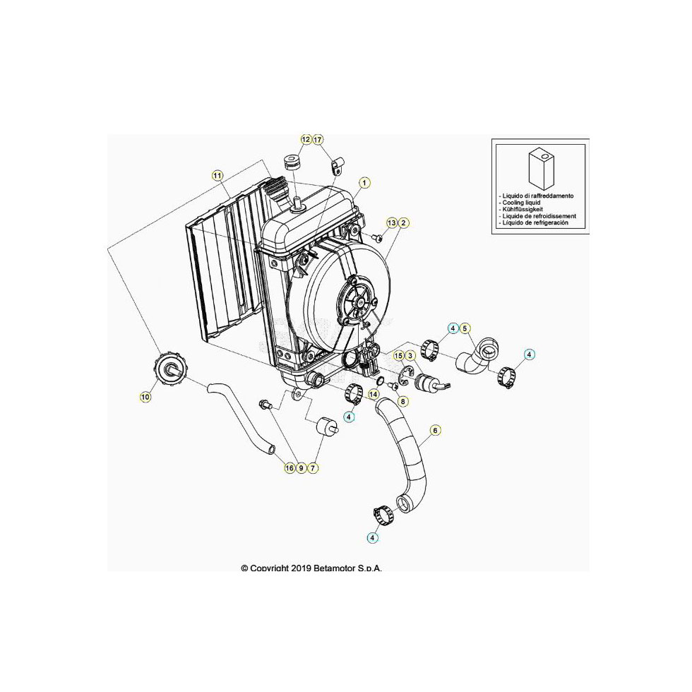 Beta EVO300 Factory 21 Kühlsystem Ersatzteile