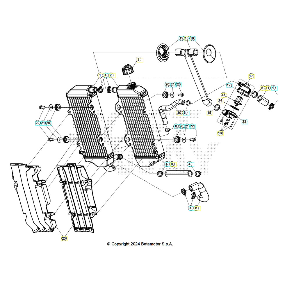Beta RR125 24 Kühlsystem Ersatzteile