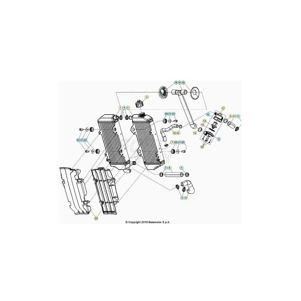 Beta RR125RC 23 Kühlsystem Ersatzteile