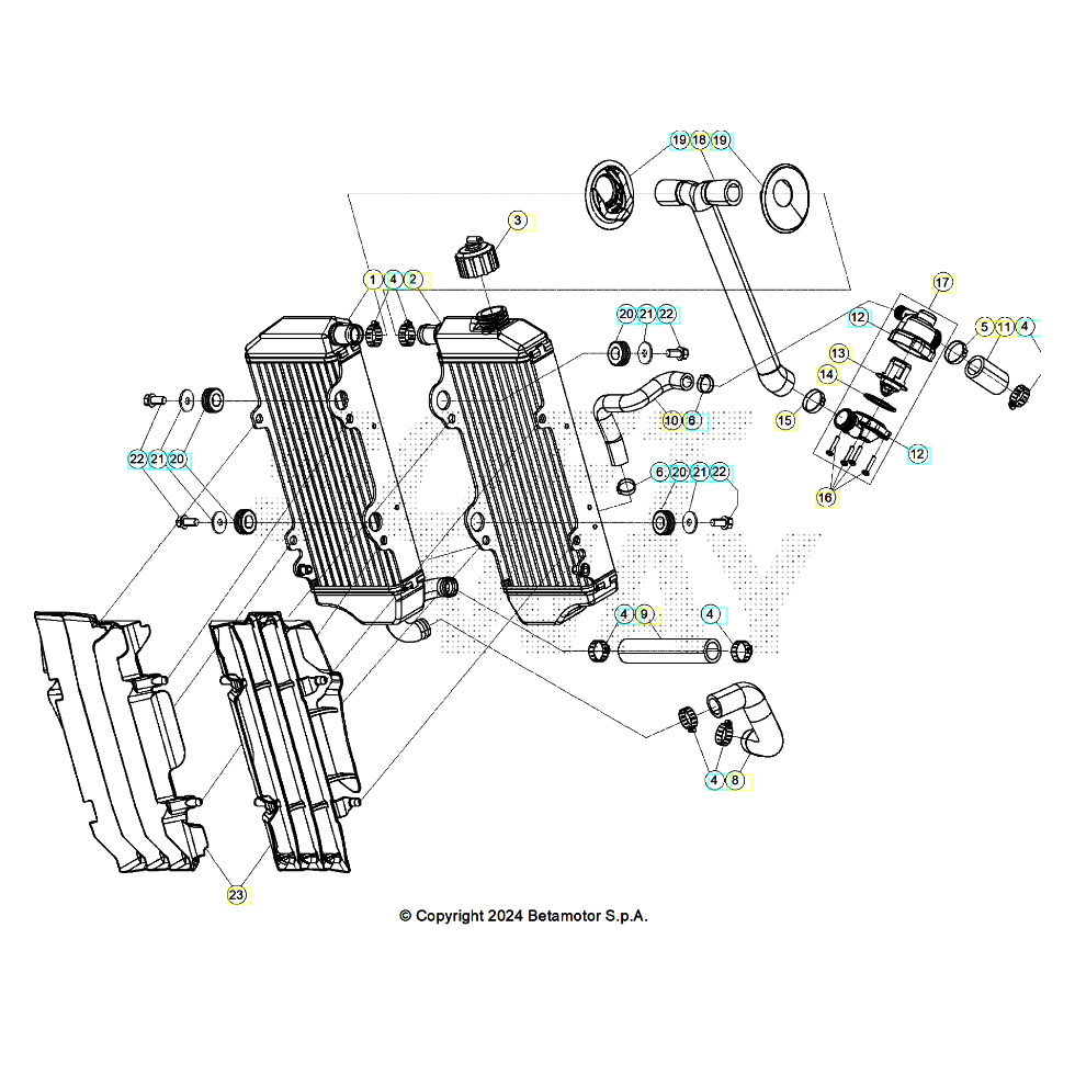 Beta RR125RC 24 Kühlsystem Ersatzteile