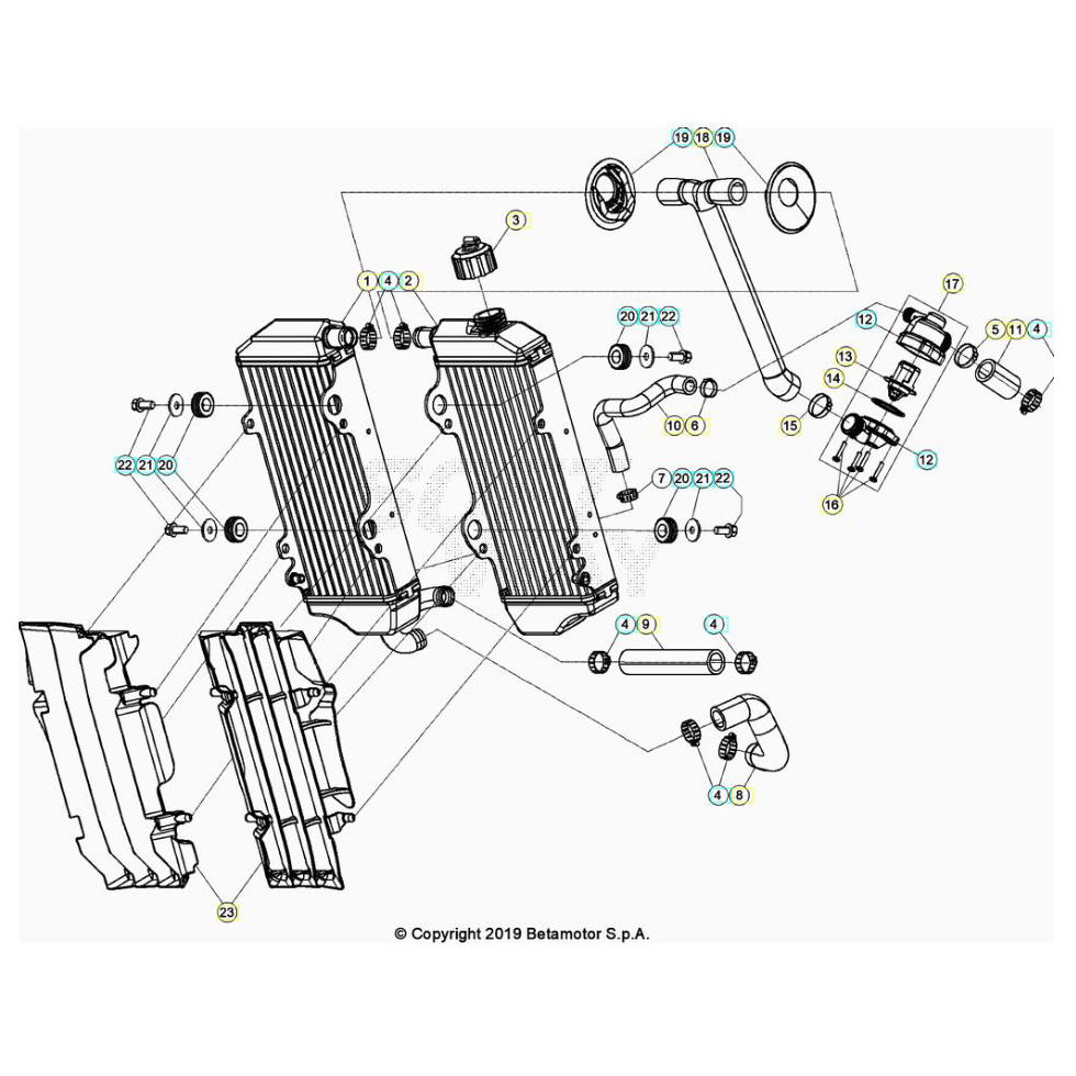 Beta RR200 22 Kühlsystem Ersatzteile