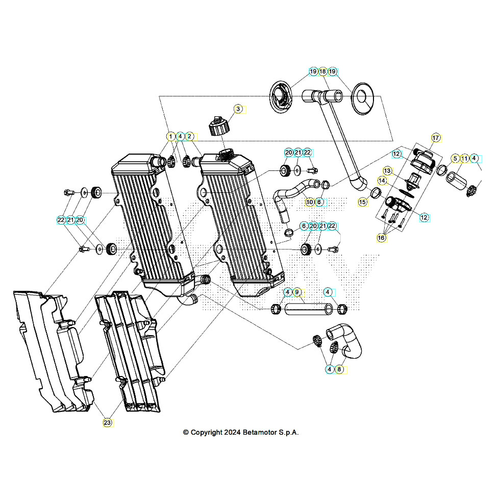 Beta RR200 24 Kühlsystem Ersatzteile