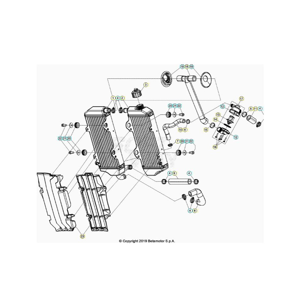 Beta RR200RC 23 Kühlsystem Ersatzteile