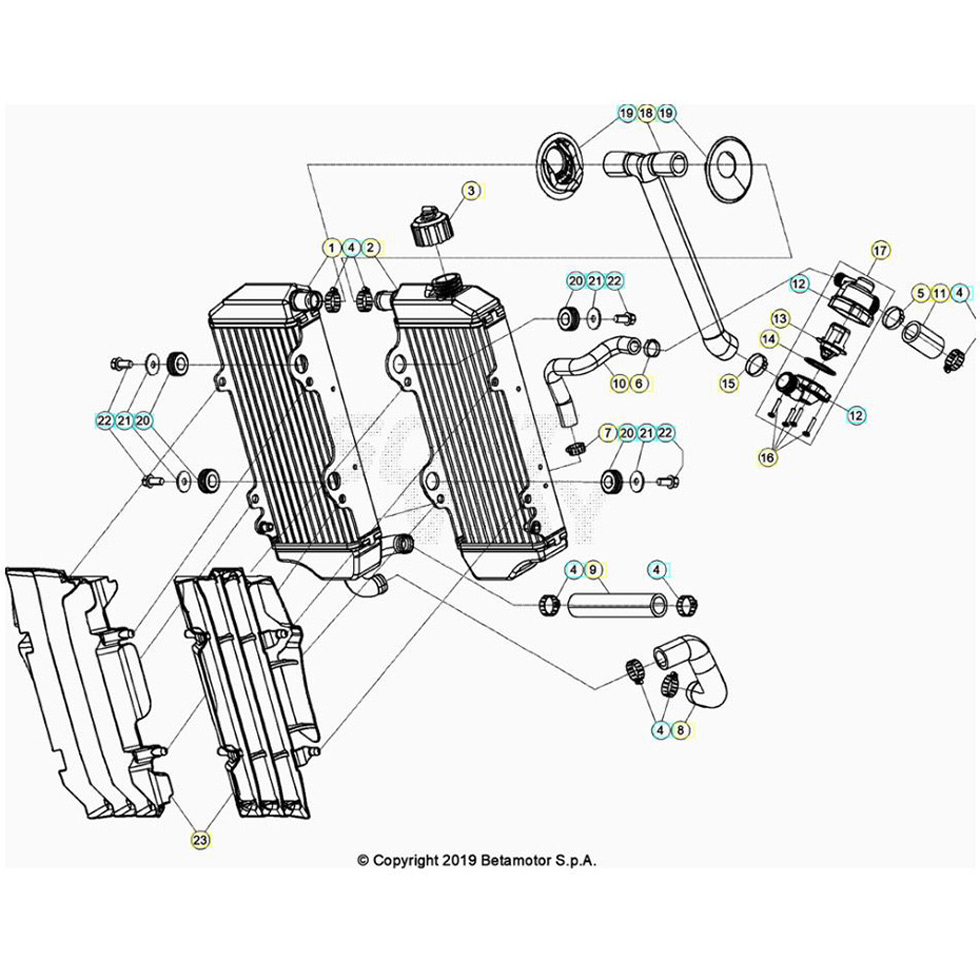 Beta RR300 23 Kühlsystem Ersatzteile
