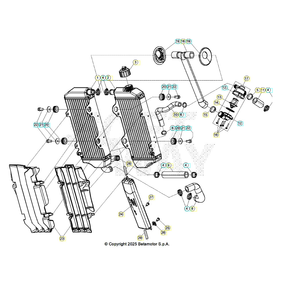Beta RR250 26 Kühlsystem Ersatzteile