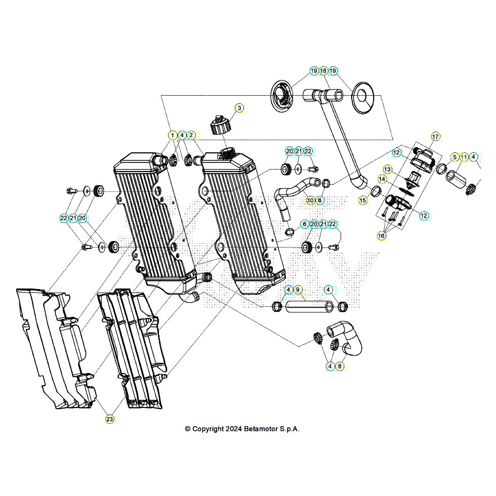 Beta RR250RC 25 Kühlsystem Ersatzteile