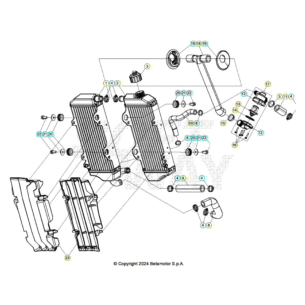 Beta RR300 24 Kühlsystem Ersatzteile