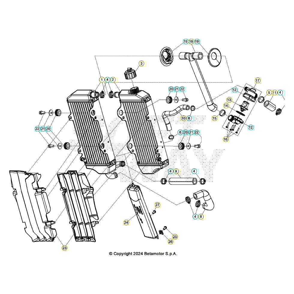 Beta RR300 25 Kühlsystem Ersatzteile