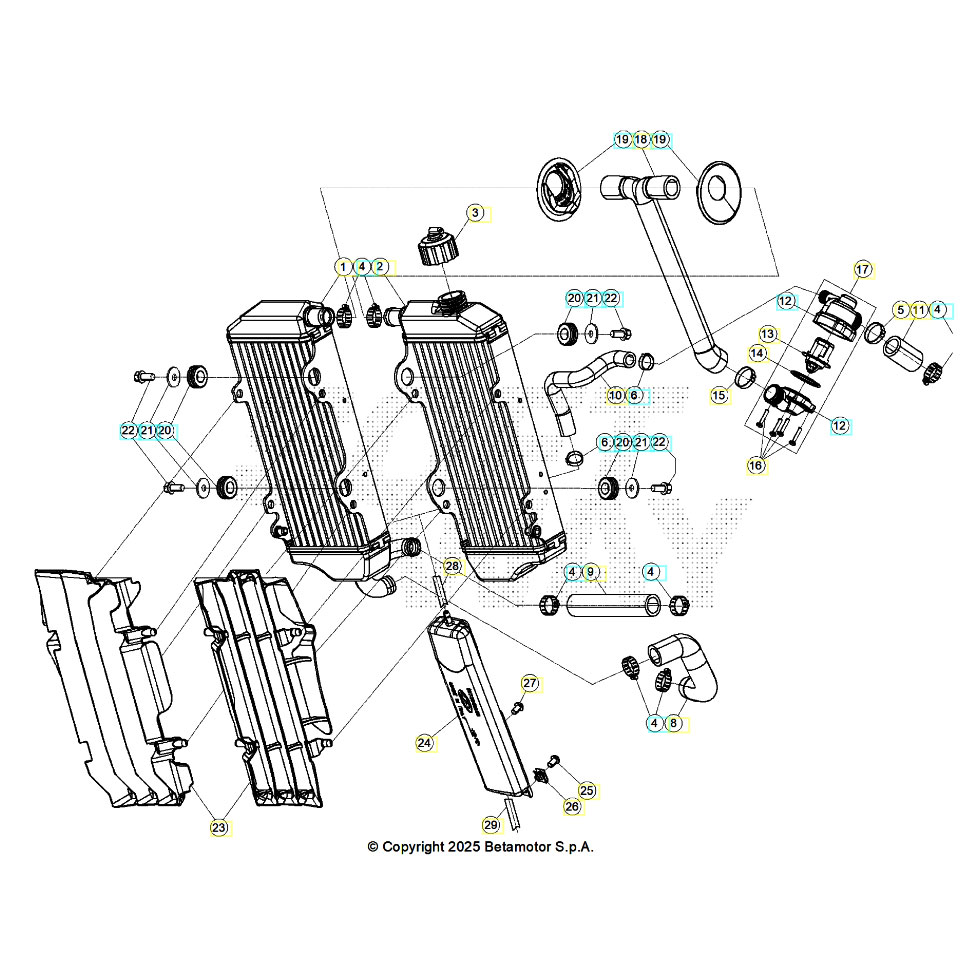 Beta RR300 26 Kühlsystem Ersatzteile