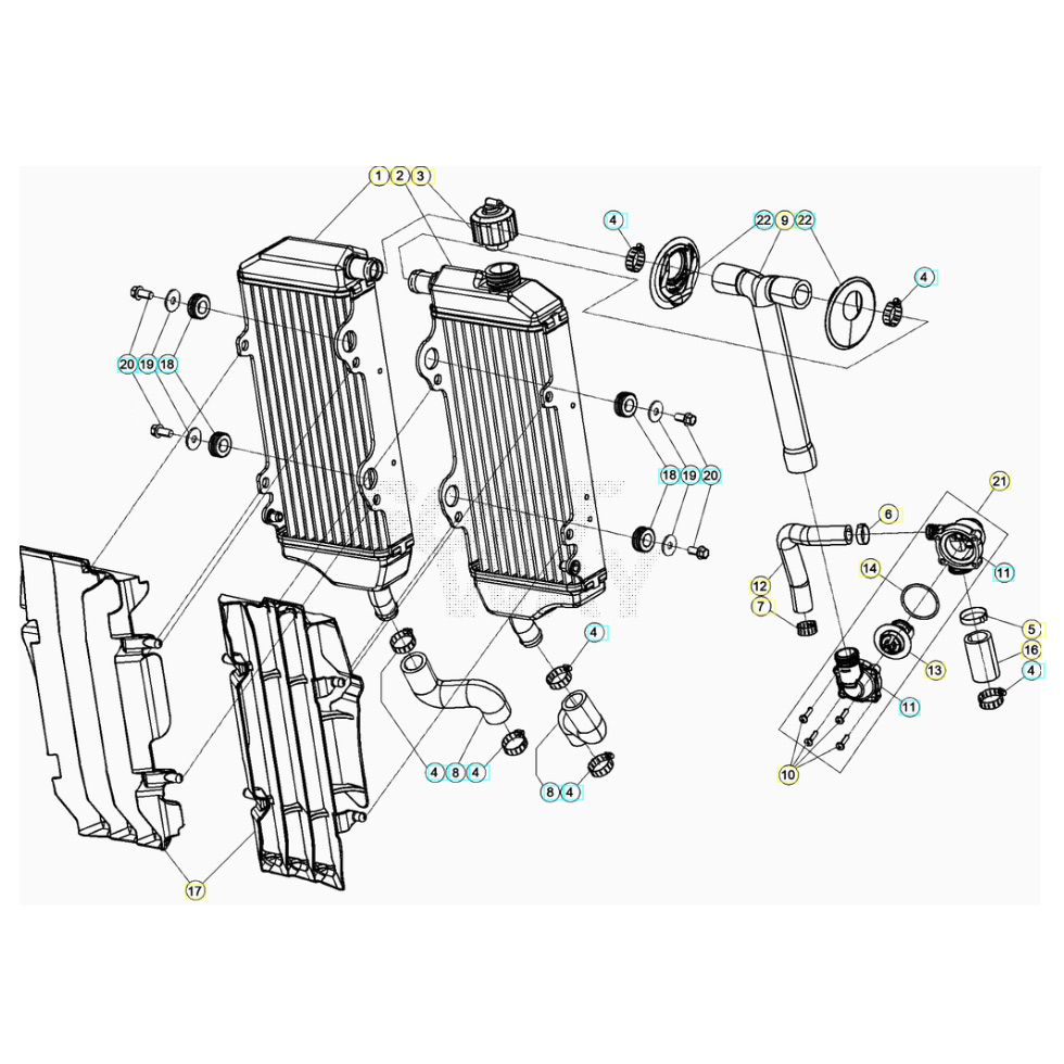Beta RR350 20 Kühlsystem Ersatzteile