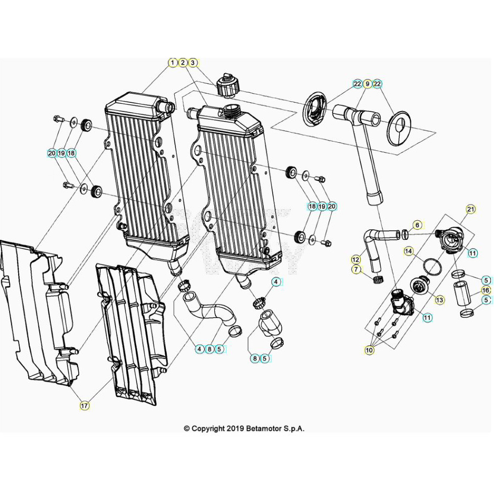 Beta RR390 20 Kühlsystem Ersatzteile