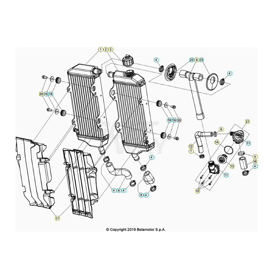 Beta RR390 23 Kühlsystem Ersatzteile
