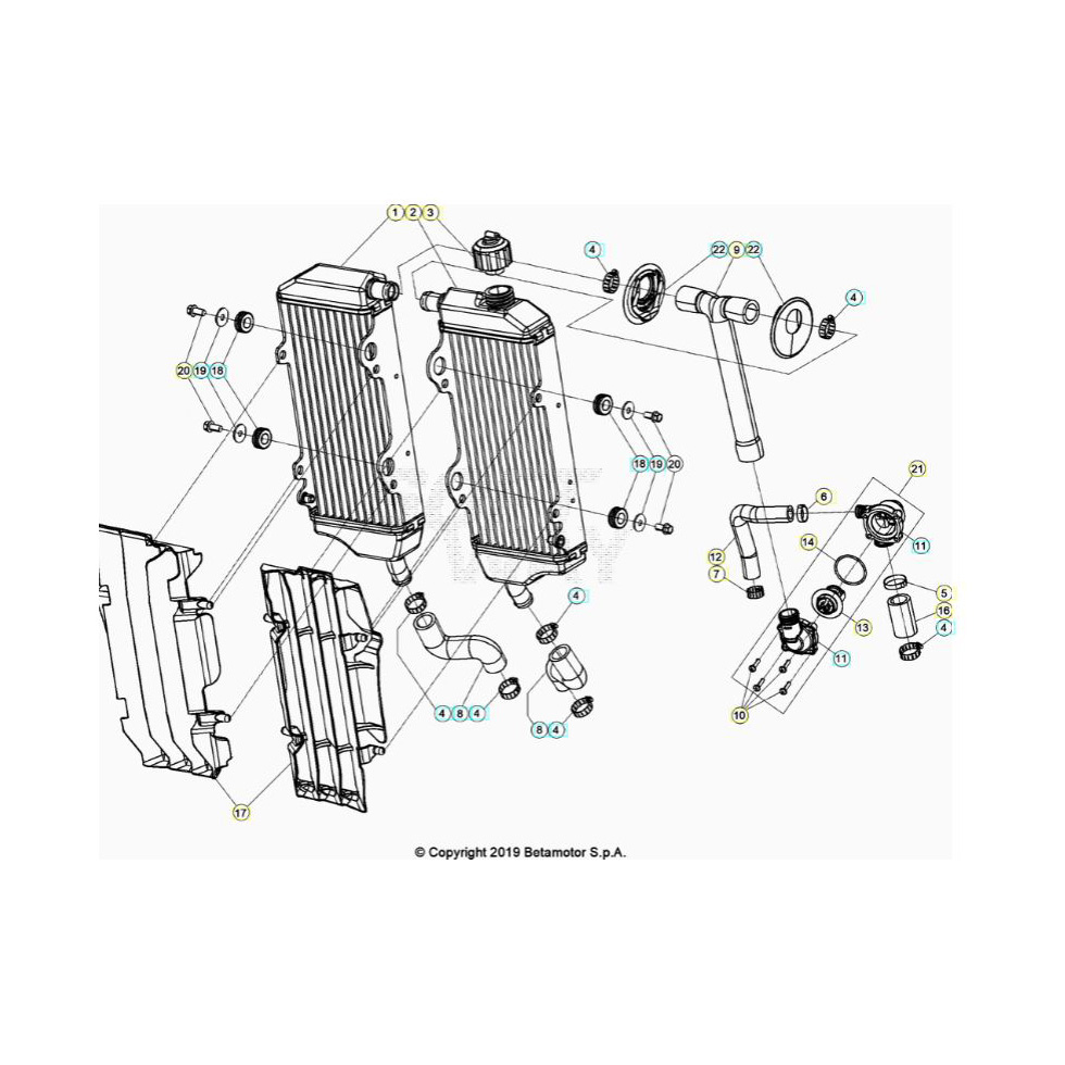 Beta RR480 23 Kühlsystem Ersatzteile