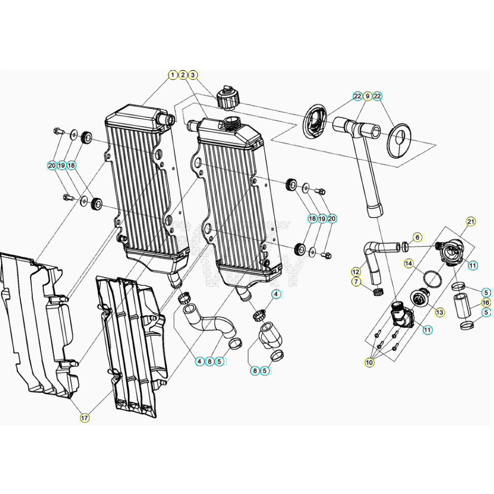 Beta RR480 21 Kühlsystem Ersatzteile Beta RR480 21 Kühlsystem Ersatzteile