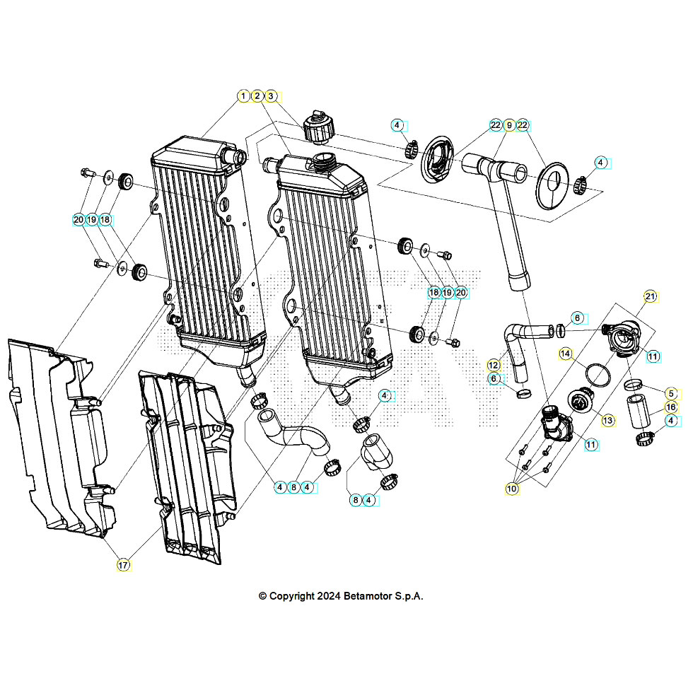 Beta RR480 24 Kühlsystem Ersatzteile
