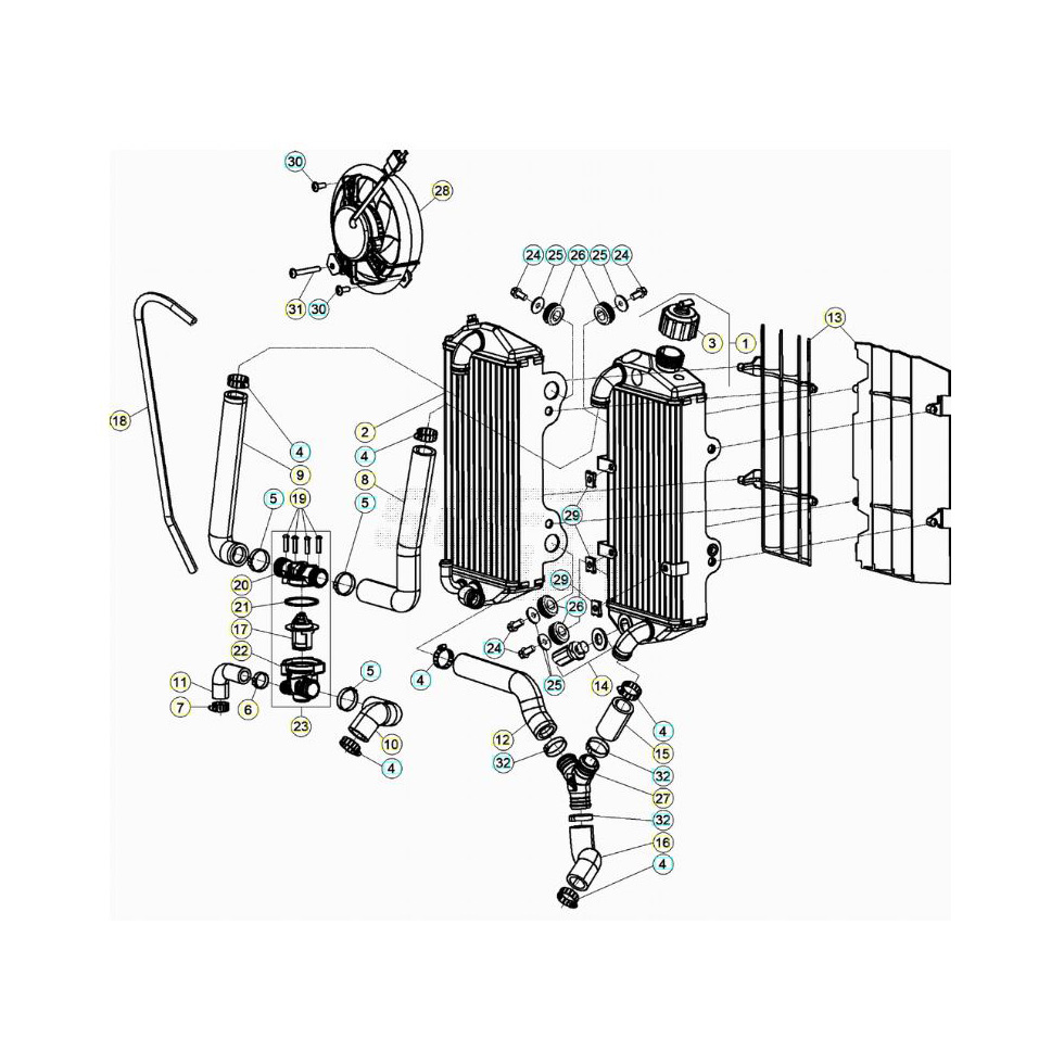 Beta Xtrainer300 24 Kühlsystem Ersatzteile Beta Xtrainer300 24 Kühlsystem Ersatzteile