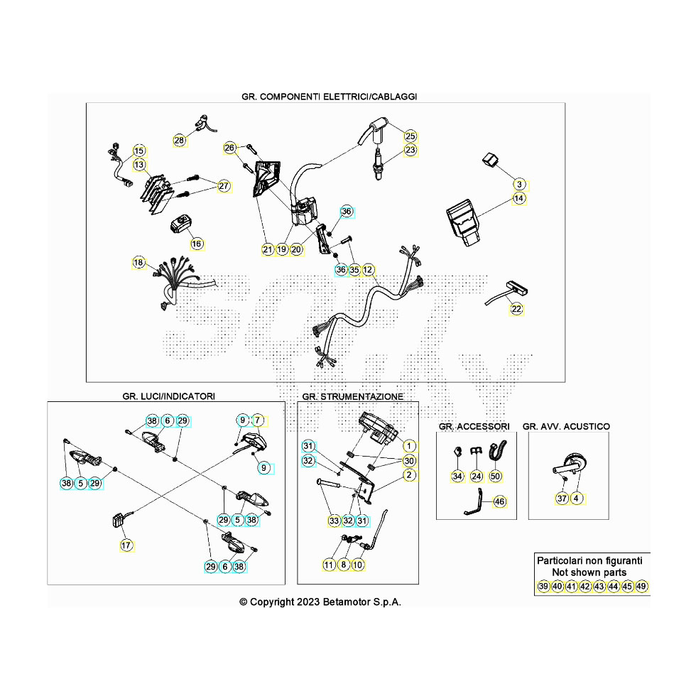 Beta EVO250 24 Kabelstrang Ersatzteile Beta EVO250 24 Kabelstrang Ersatzteile
