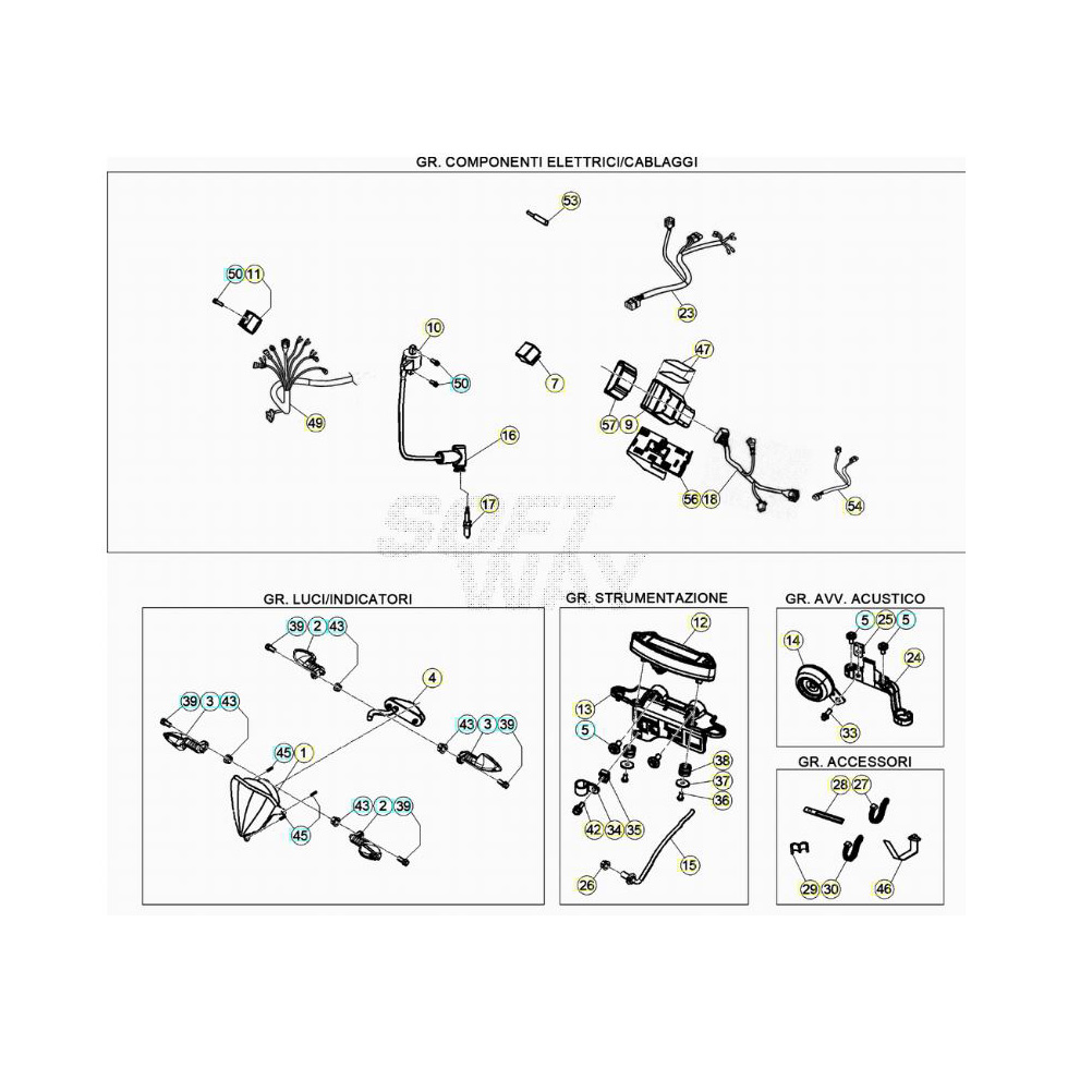 Beta RR125 20 Kabelstrang Ersatzteile