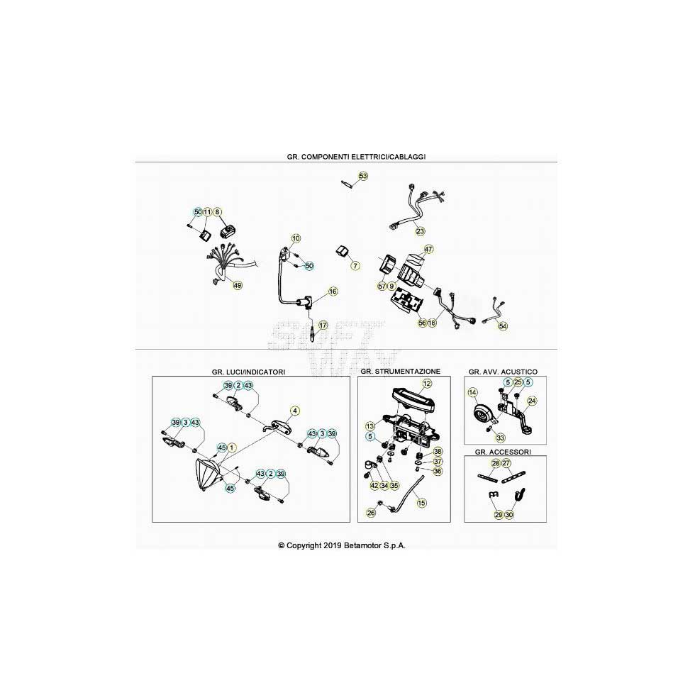 Beta RR125RC 21 Kabelstrang Ersatzteile