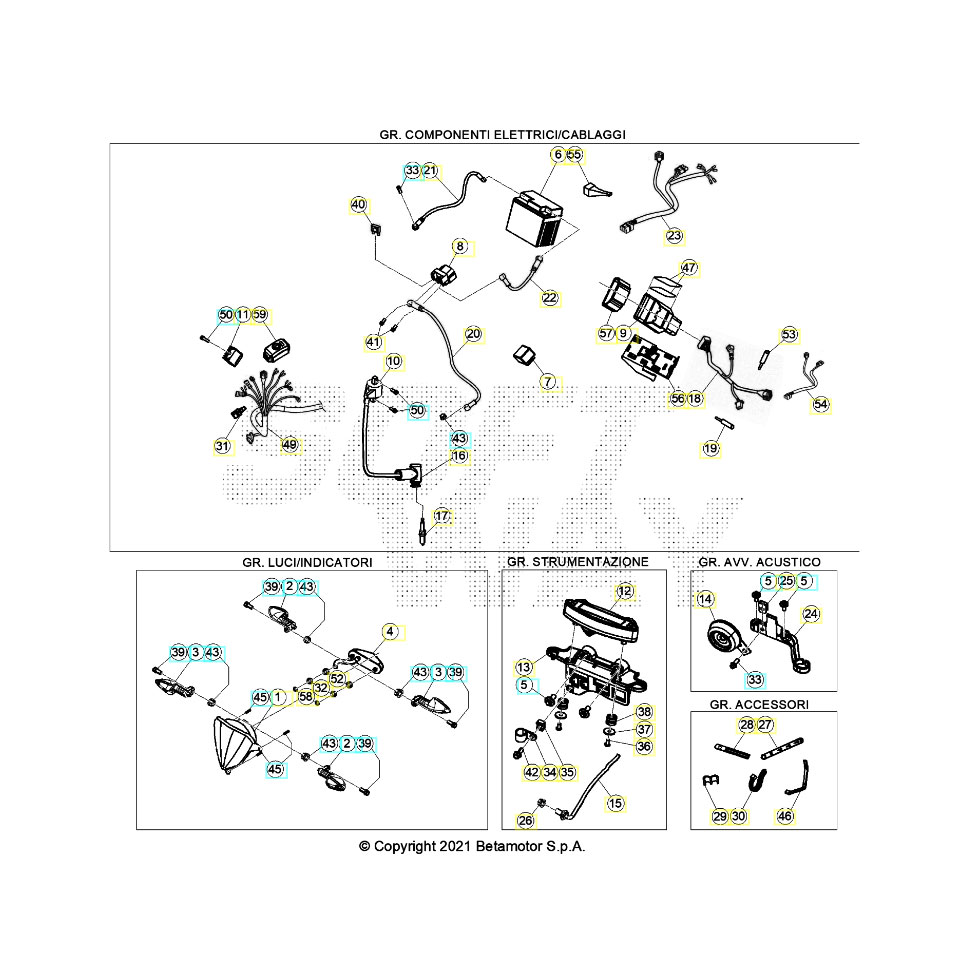 Beta RR200RC 23 Kabelstrang Ersatzteile