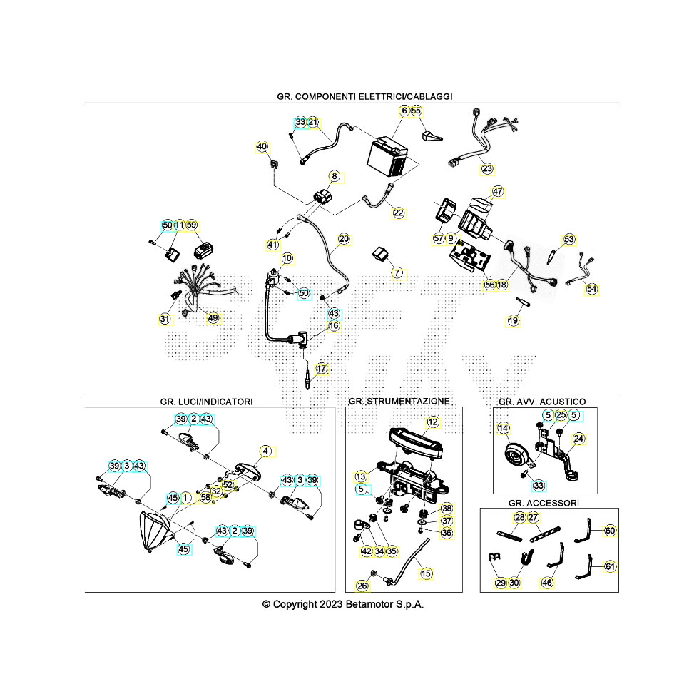 Beta RR200RC 24 Kabelstrang Ersatzteile Beta RR200RC 24 Kabelstrang Ersatzteile