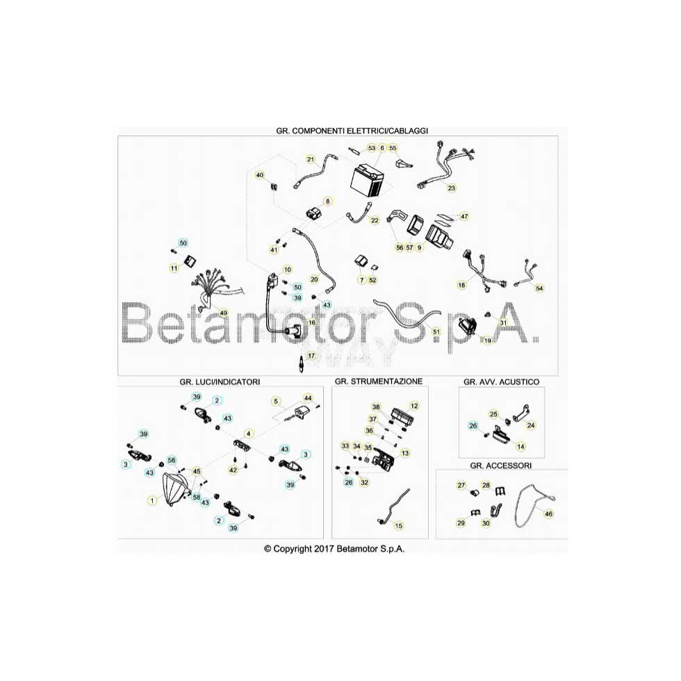 Beta RR250 19 Kabelstrang Ersatzteile