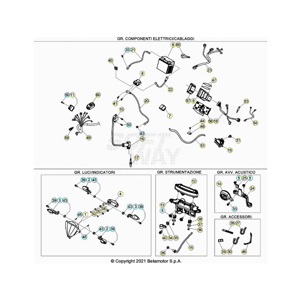 Beta RR250 23 Kabelstrang Ersatzteile