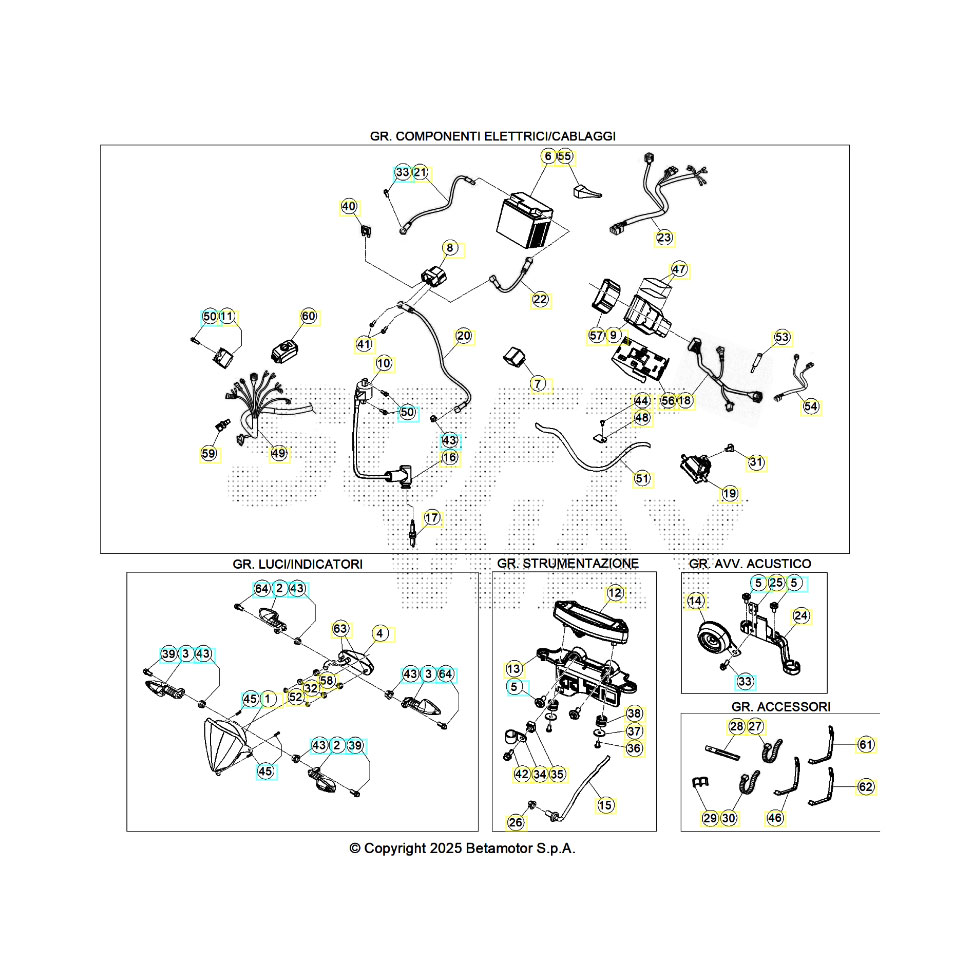 Beta RR250 26 Kabelstrang Ersatzteile