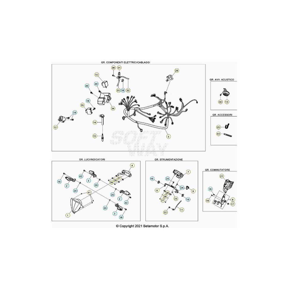 Beta RR50 21 Kabelstrang Ersatzteile Beta RR50 21 Kabelstrang Ersatzteile