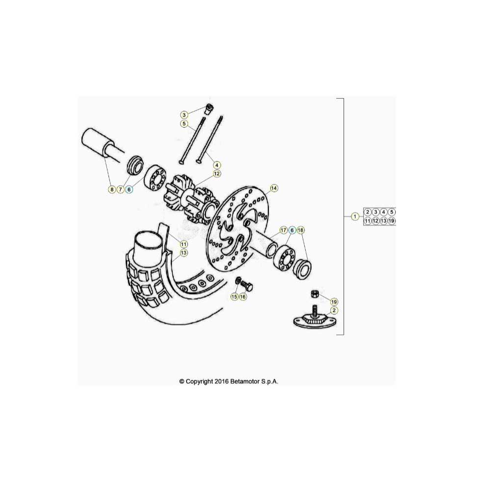 Beta EVO80 Junior 22 Vorderrad Ersatzteile Beta EVO80 Junior 22 Vorderrad Ersatzteile