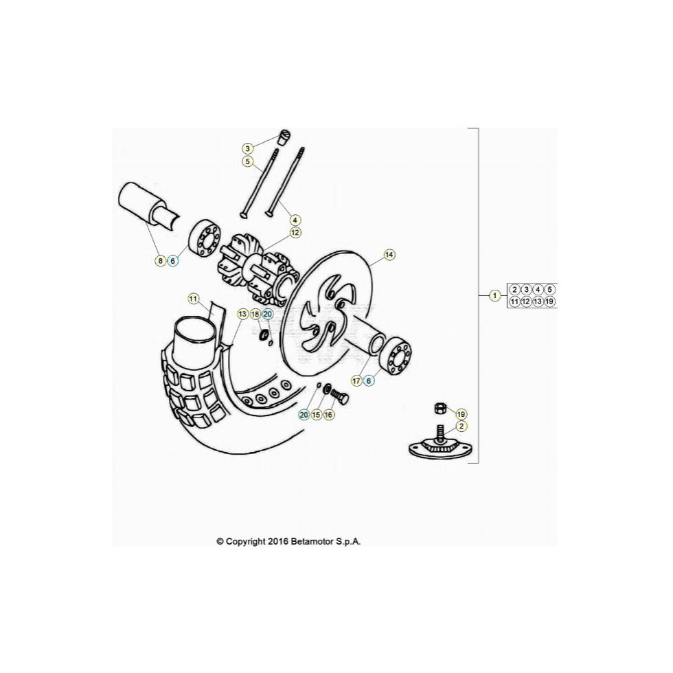 Beta EVO80 Senior 20 Vorderrad Ersatzteile Beta EVO80 Senior 20 Vorderrad Ersatzteile