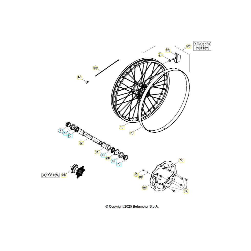 Beta Xtrainer300 26 Vorderrad Ersatzteile