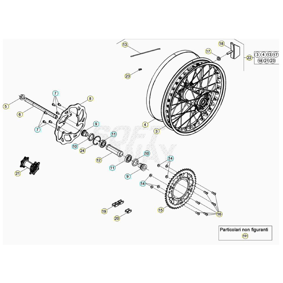 Beta RR200 20 Hinterrad Ersatzteile