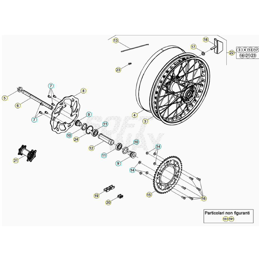Beta RR300 24 Hinterrad Ersatzteile