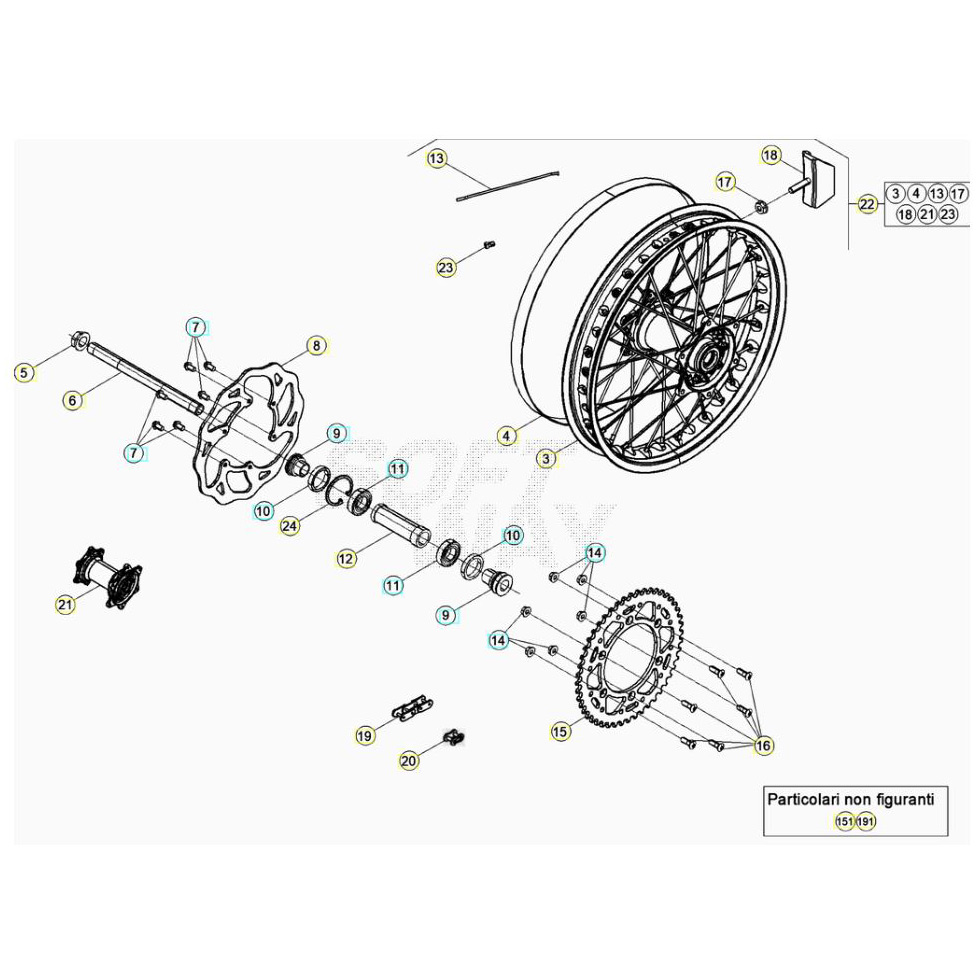 Beta RR300RC 20 Hinterrad Ersatzteile