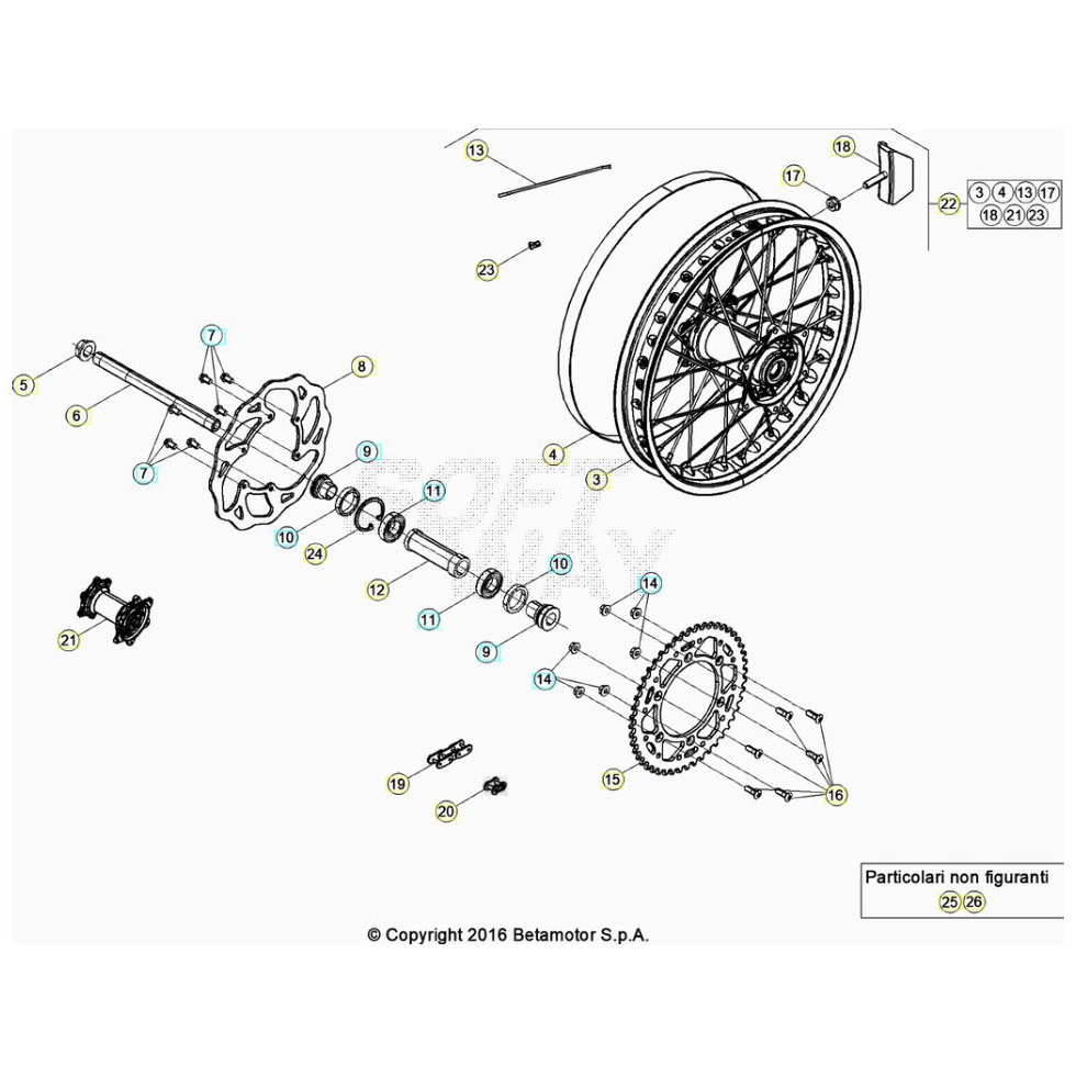 Beta Xtrainer300 21 Hinterrad Ersatzteile Beta Xtrainer300 21 Hinterrad Ersatzteile