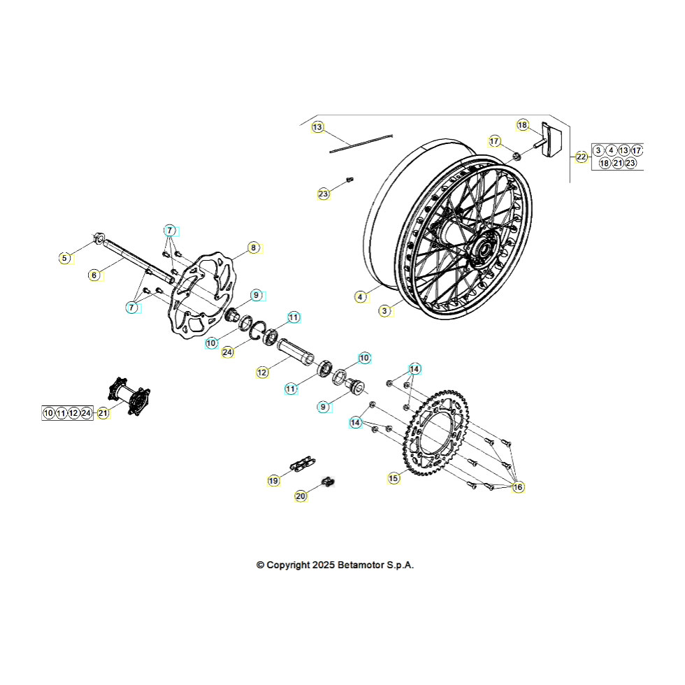 Beta Xtrainer300 26 Hinterrad Ersatzteile