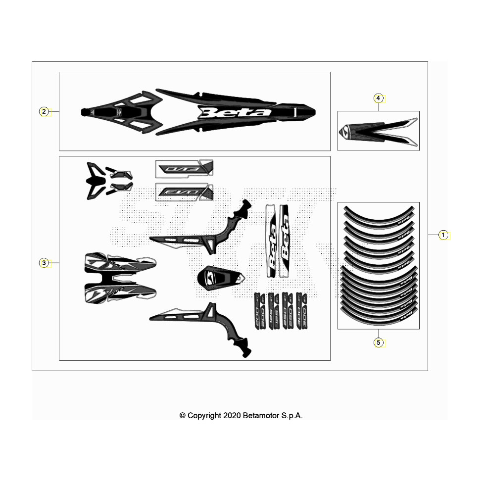 Beta EVO200 21 Verkleidung/Sitzbank/Tank 2 Ersatzteile