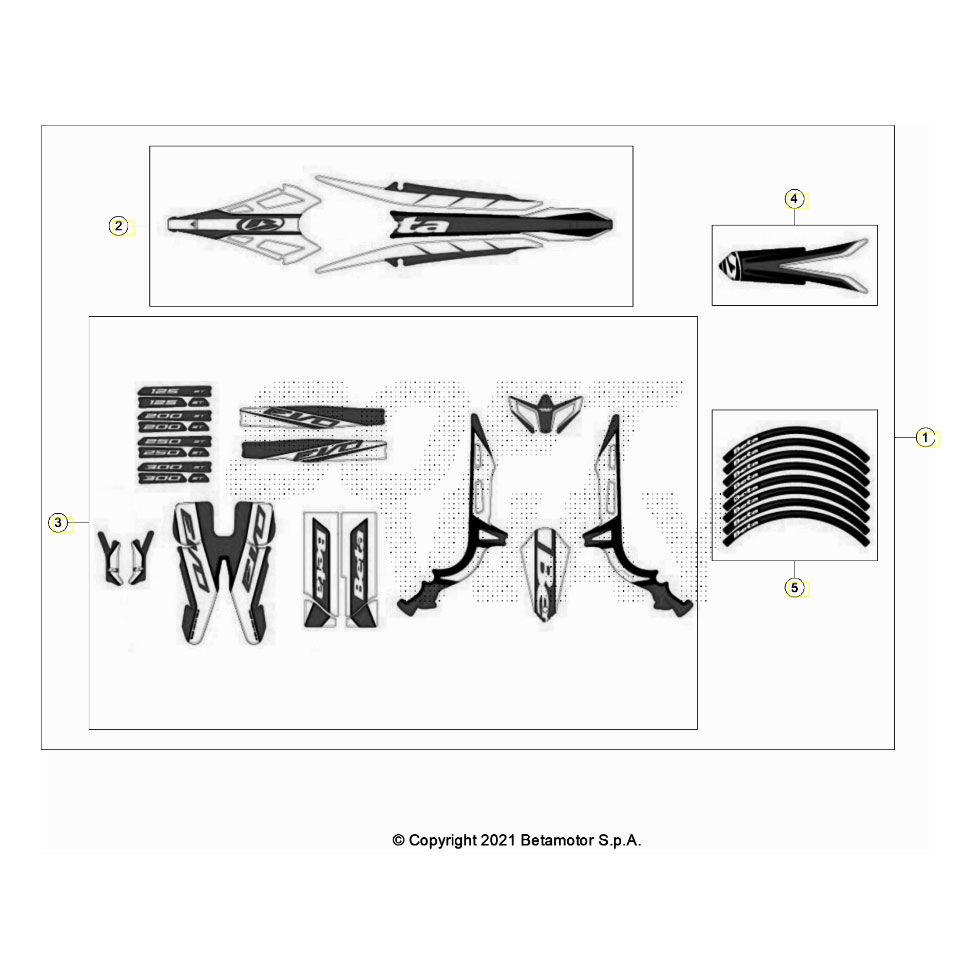 Beta EVO200 22 Verkleidung/Sitzbank/Tank 2 Ersatzteile